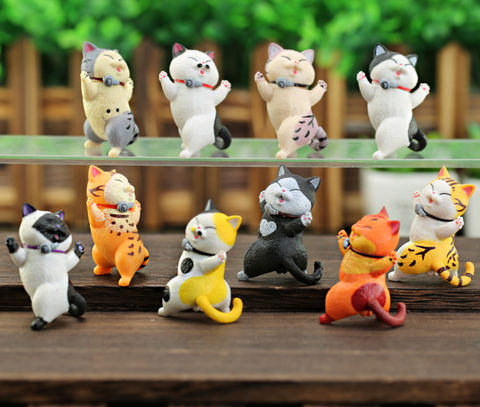 Dancing Cats Chibi Statues