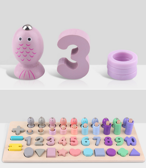 Cute Fishing Numbers Puzzle Kit