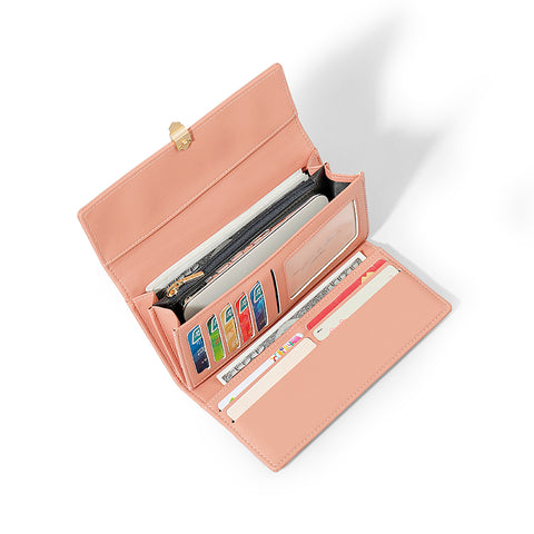 Stitch Lock Long Wallet