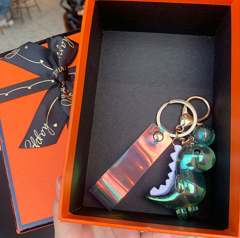 Crystal Dinosuar Keychain