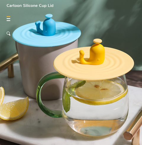 Whale Silicone Cup Lid