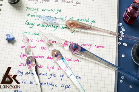 Planet Glass Dip Pen Set