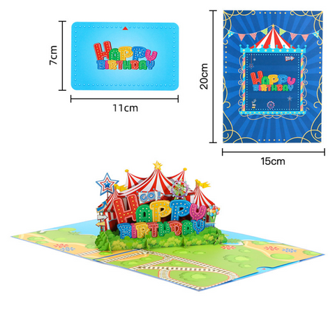 Pop Out Card Happy Birthday Carnival