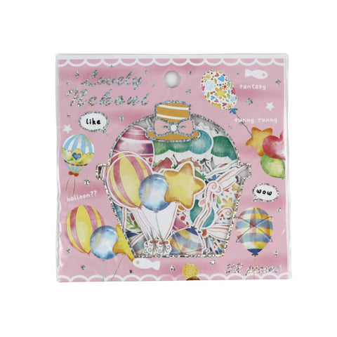 Color Hot Air Balloon Stickers