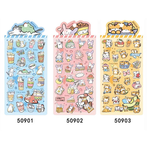 Cute Bunny Muffins Stickers
