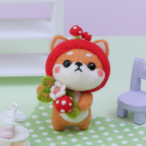 Sweet Shiba Inu Needle Felt Set