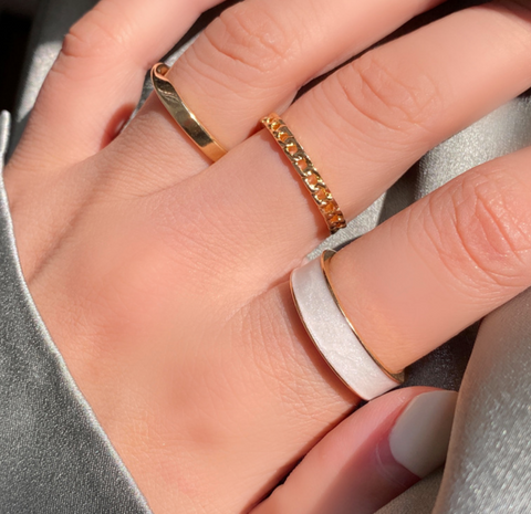 Braid Chain Ring Collection