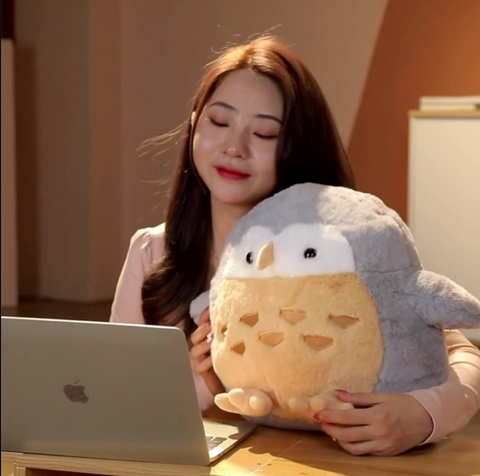 Round Owl Plush 38cm