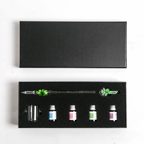 Flower Glass Dip Pen 7pc Set