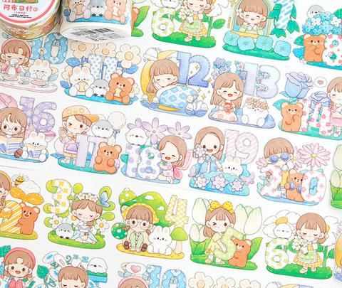 Telado Numbers Washi Tape - Pink