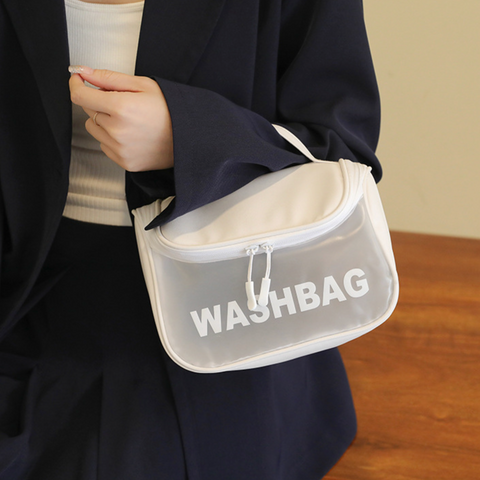 Top Zip Matte Wash Bag