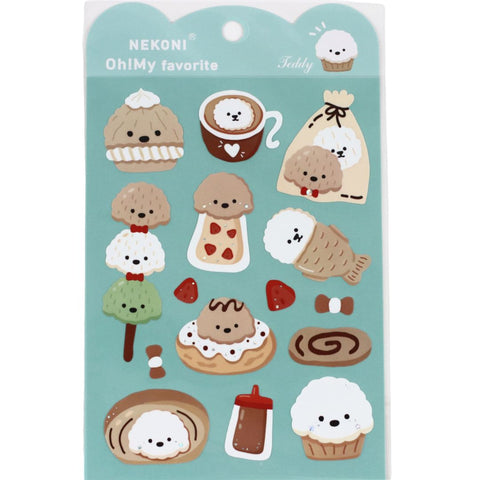 Nekoni Bear Taiyaki Stickers