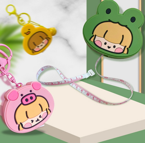 Animal Girl Measuring Tape Keychain