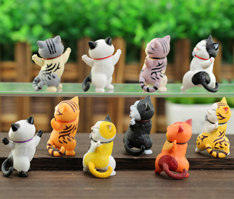Dancing Cats Chibi Statues