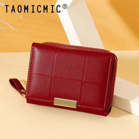 Square Gold Three Fold Wallet