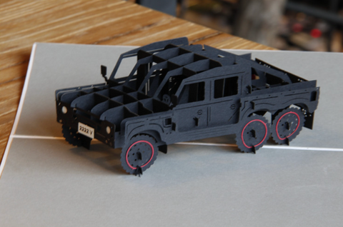 Pop Out Card Jeep Truck