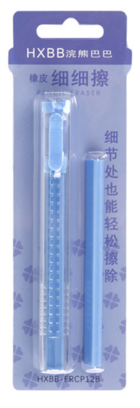 Raccoon Heart Shaped Eraser - Sky Blue