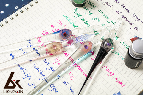 Planet Glass Dip Pen Set