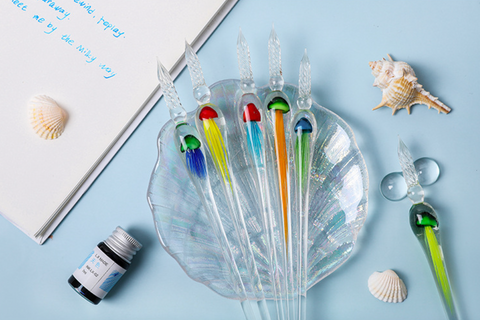 Jellyfish Glass Dip Pen Set