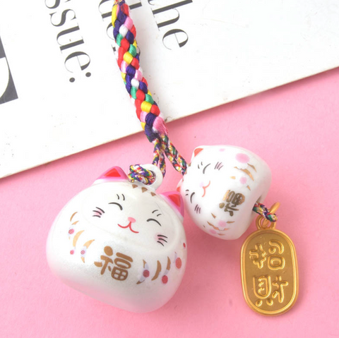 Gemini Lucky Cat Pearlescent Charm