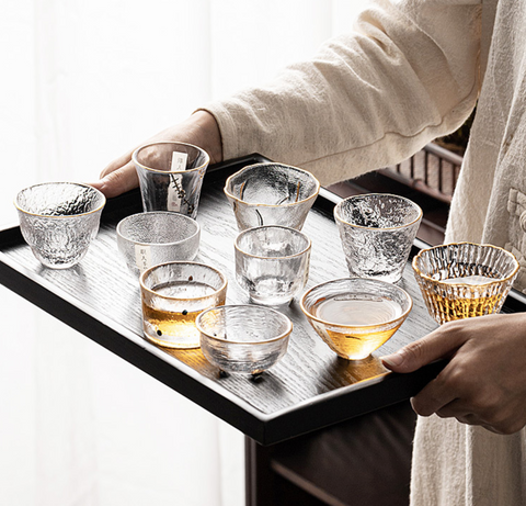 Japanese Gold Edge Glass Cup