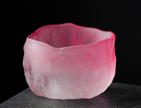 Japanese Pink Glass Cup Set