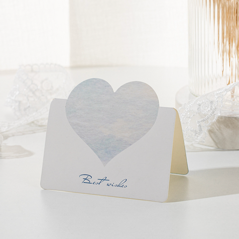 Best Wishes Watercolor Heart Card