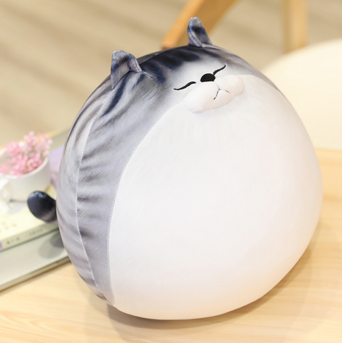Round Squeezy Cat Plush 30cm