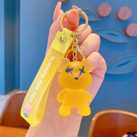 Blossom Crystal Bear Keychain