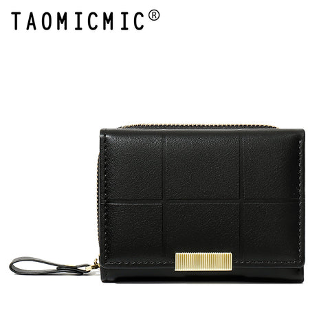 Square Gold Three Fold Wallet