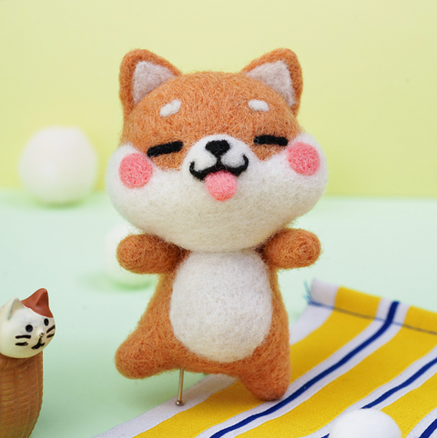 Sweet Shiba Inu Needle Felt Set