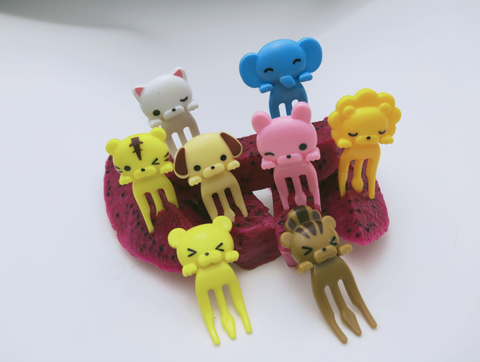 Cute Colorful Animals Bento Picks