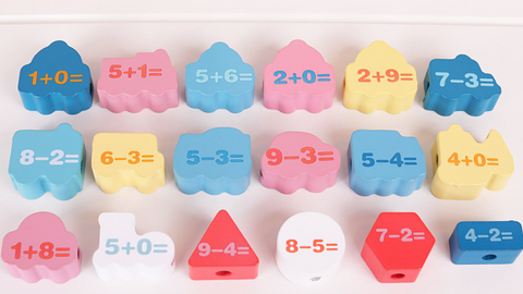 136 pcs of Wood Cartoon Lace Blocks