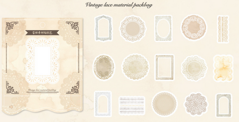 Wenshu Vintage Lace Sticker