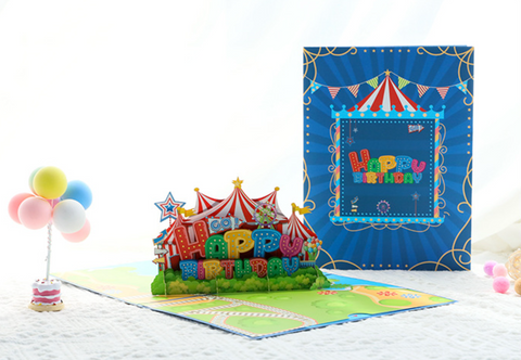 Pop Out Card Happy Birthday Carnival