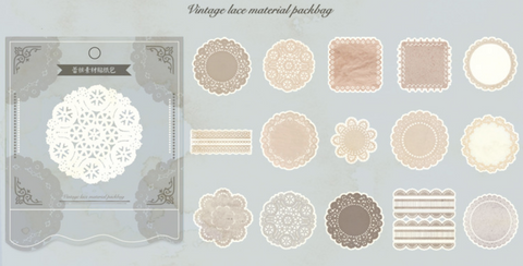 Wenshu Vintage Lace Sticker