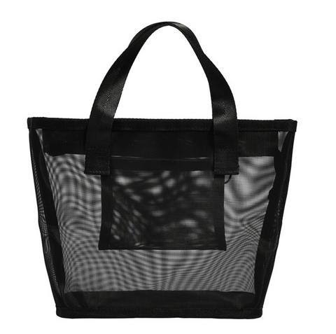 Black Mesh Cosmetic Storage Bag