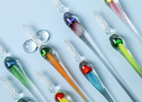 Jellyfish Glass Dip Pen Set