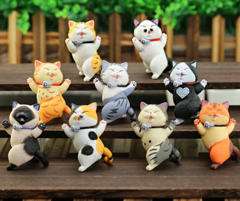 Dancing Cats Chibi Statues