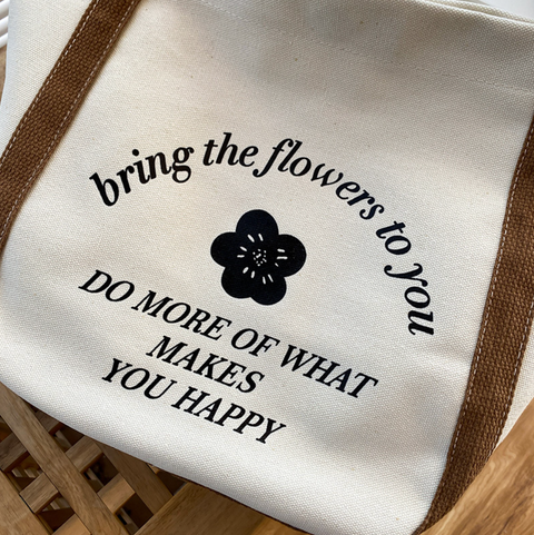 Flowers Canvas Tote