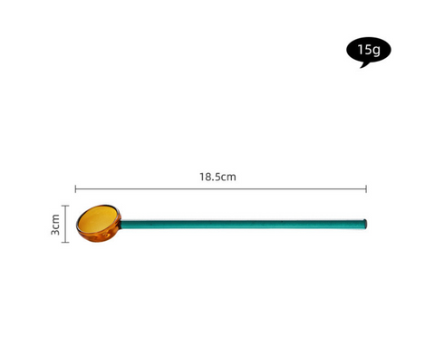 Colorful Long Glass Spoon