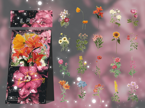 Floral PET Bouquet Stickers