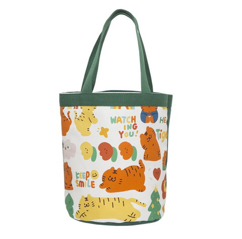 Cartoon Tiger Cylinder Tote