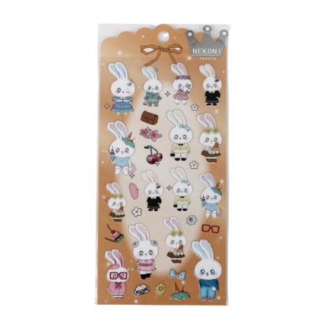 Flower Rabbit Fashion Show Stickers