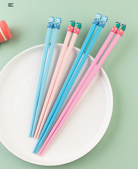 Dinosaur Family Chopsticks 6 Set 1