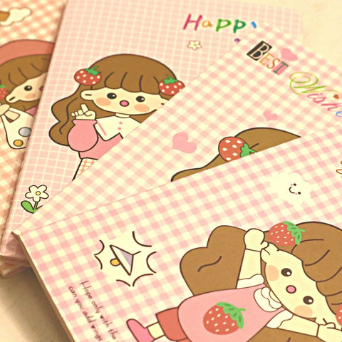 Strawberry Plaid 22K Notebook