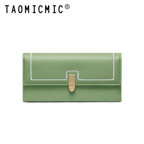 Stitch Lock Long Wallet