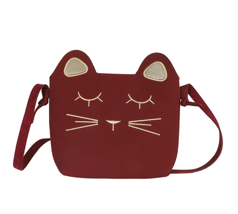 Cat Vegan Suede Purse