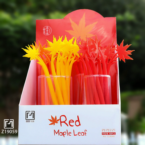 Japanese Maple Leaf Black Gel Ink Pen 0.5mm