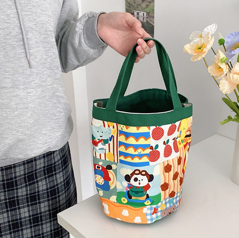 Round Pattern Short Tote